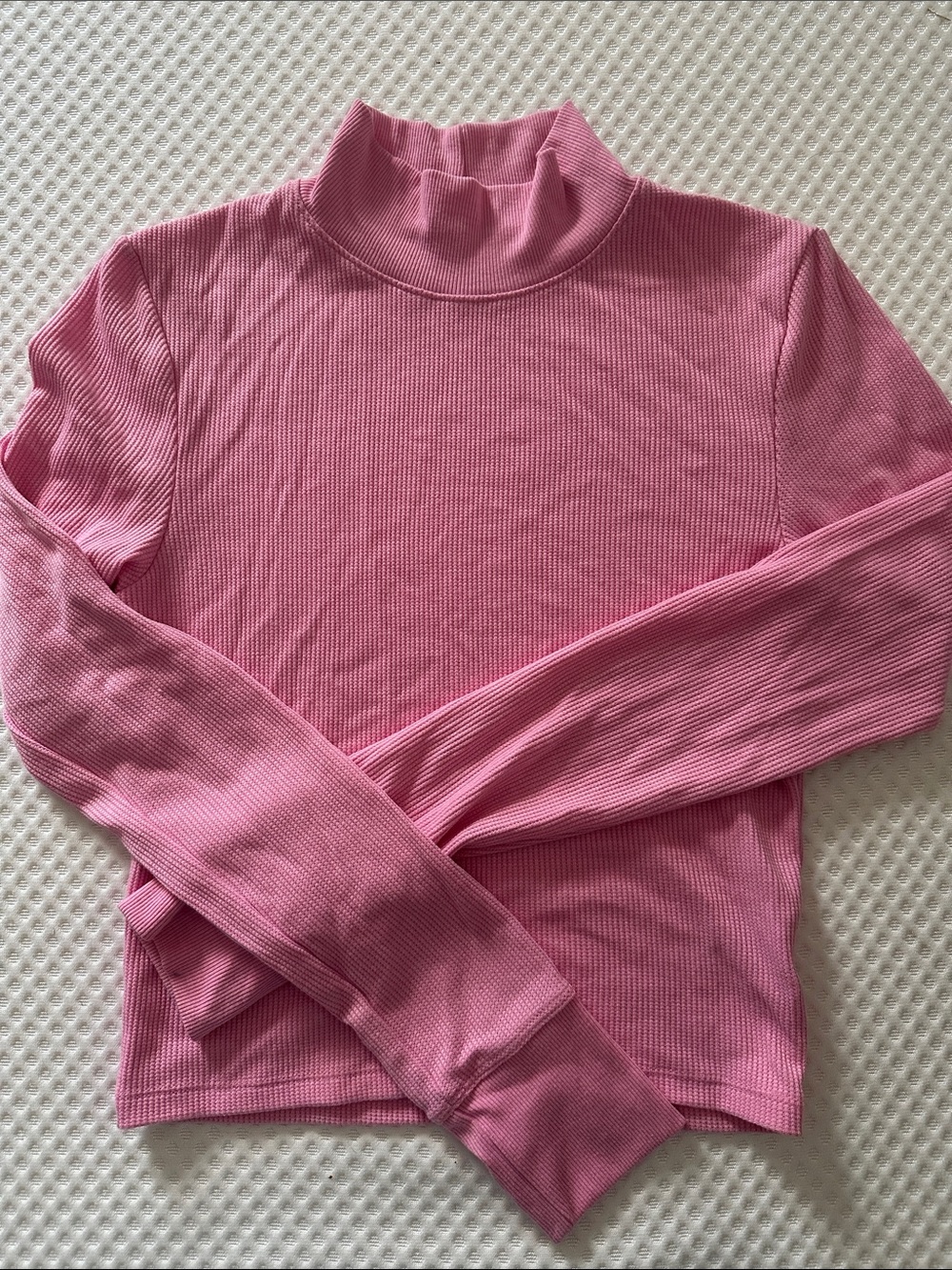 American Eagle Outfitters Pink Waffle Knit Top